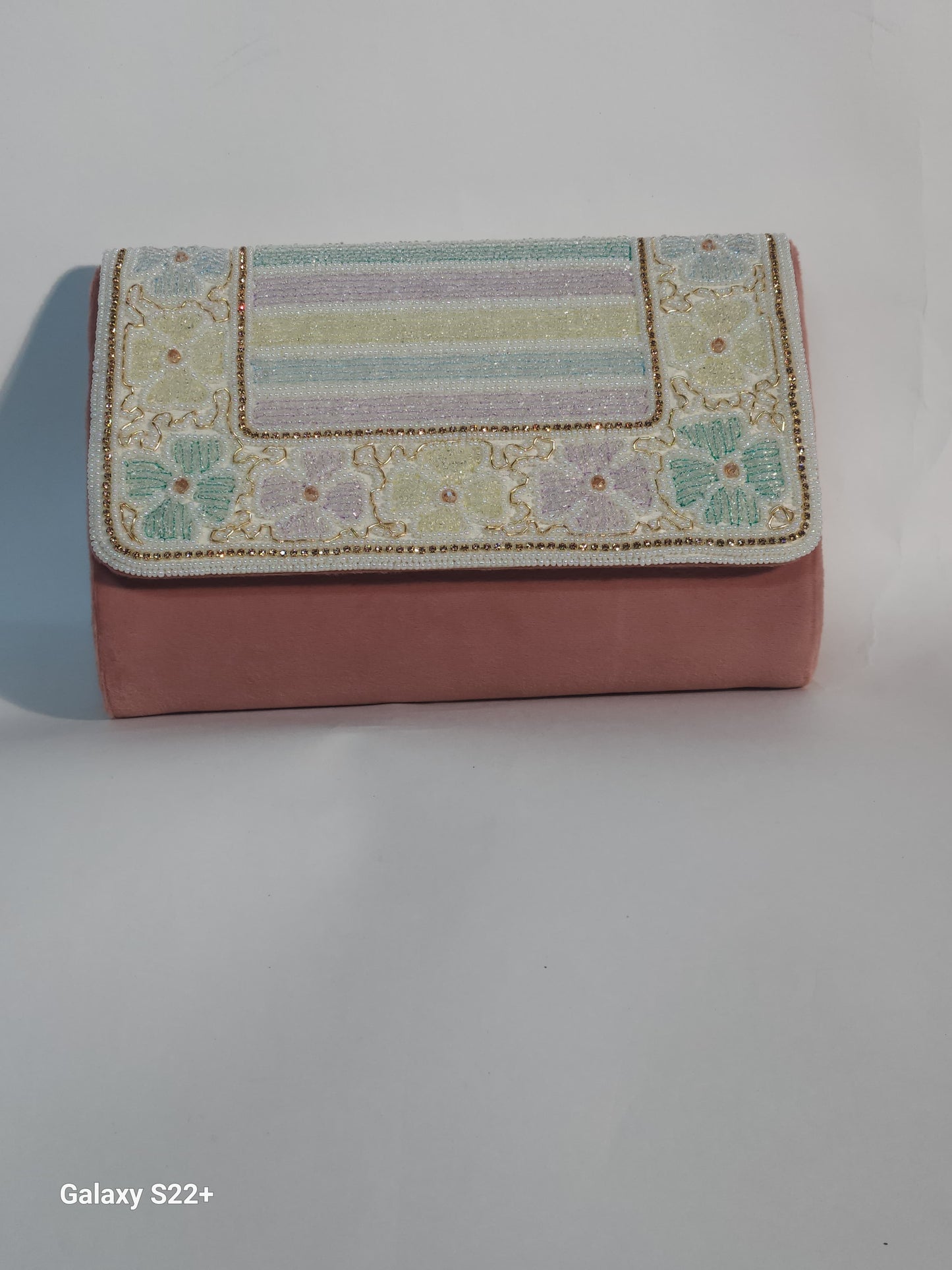 Handcrafted Velvet Embroidered Clutch – Elegant Ethnic Party Wear Bag